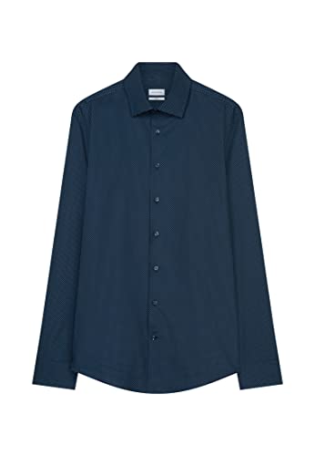 Seidensticker Męska koszula biznesowa, granatowy, 38 PL