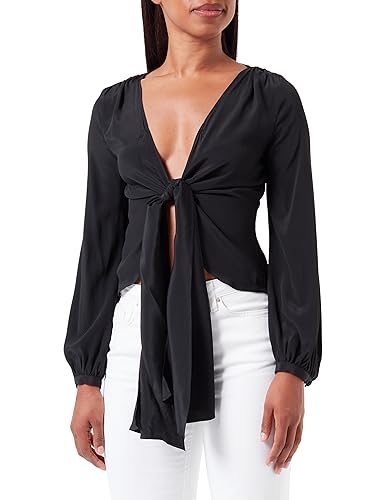 Pinko Neutrino Blusa Crepe De Chine Koszula damska, Z99_nero Limousine, 36