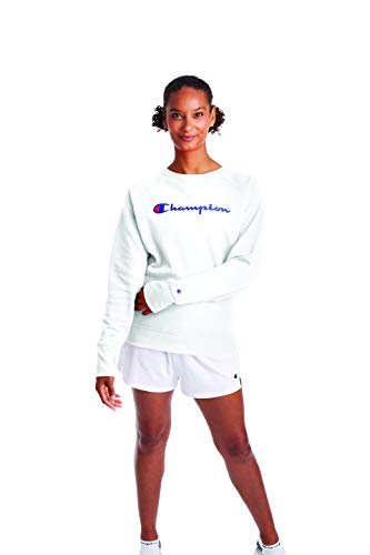 Champion Powerblend Graphic Boyfriend Crew Bluza Kobiety,biały,XS