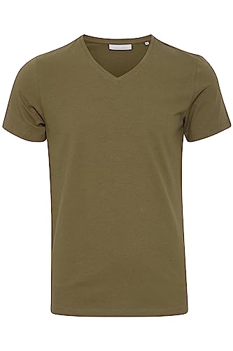 CASUAL FRIDAY CFLincoln t-shirt męski z dekoltem w kształcie litery V, krótki rękaw, z dekoltem w serek, slim fit, 180521_burnt Olive, XXL