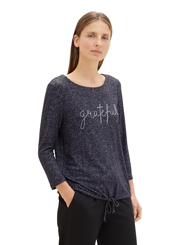 TOM TAILOR T-shirt damski, 30281 - Evident Anthracite Melange, XXL