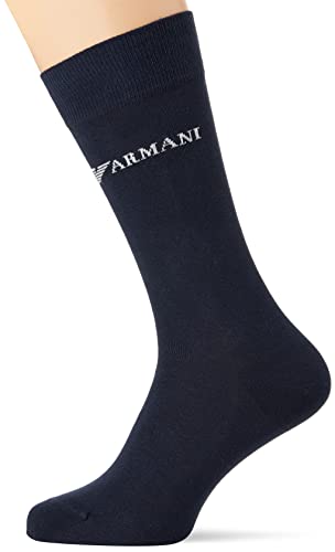 Emporio Armani Męskie krótkie skarpety na co dzień, 3-pak, Morski/Morski/Morski, rozmiar uniwersalny