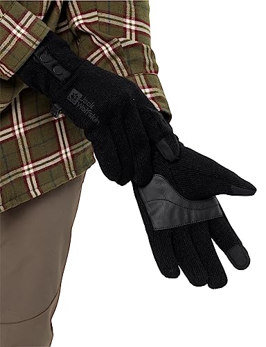 Jack Wolfskin Unisex Winter Wool Glove rękawiczki, czarne, XS, czarny, XS