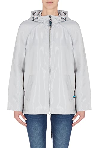 Armani Exchange Damska bluza z kapturem, oddychające oczka, kurtka przeciwdeszczowa ze sznurkiem, Wysoki stan, XL