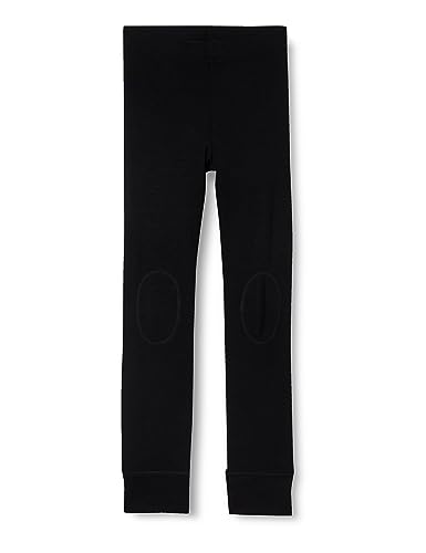 Bestseller A/S Chłopięce NKMWANG Wool Rib Longjohn XXIII legginsy, czarne, 134/140, czarny, 134-140