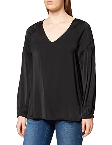 comma Damska bluzka z długim rękawem, 999 Black, 40 PL