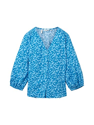 TOM TAILOR Damska bluza z wzorem, 31746 - Blue Geo Design, 40