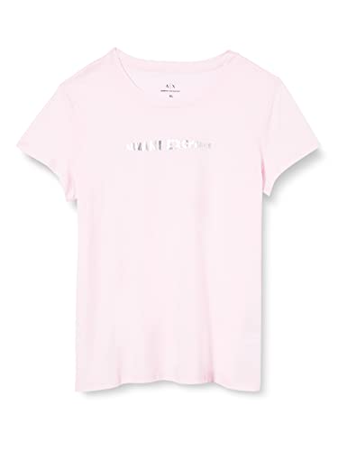 Armani Exchange Damska koszulka z krótkim rękawem, slim fit, okrągły dekolt, ilusion, rozmiar M, iluzja, M