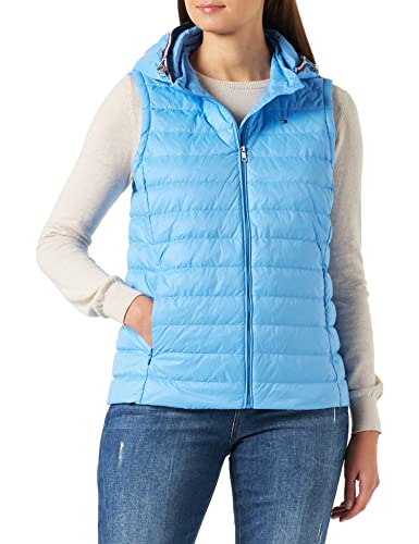 Tommy Hilfiger Damska kamizelka puchowa LW, hortensja niebieska, L, Błękit hortensji, L