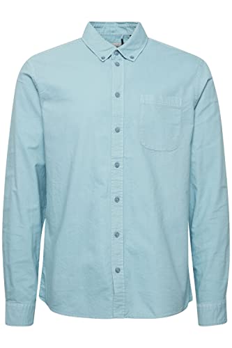 Blend Męska koszula BHBugley Garment Dyed Oxford 164010 / niebieska (Dusty Blue), M, 164010 / Dusty Blue, M