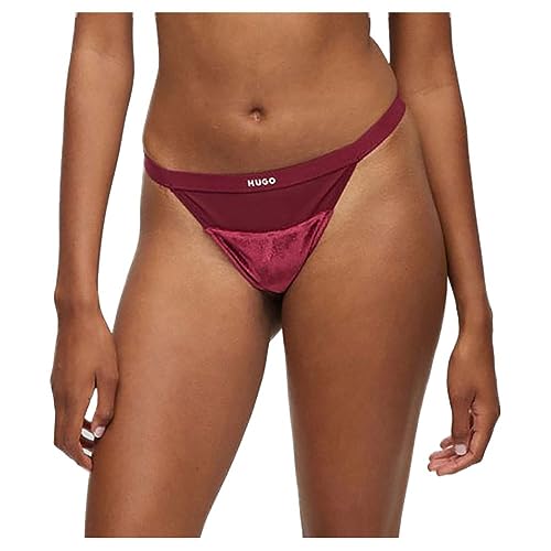 BOSS Stringi damskie Velvet, Dark Red605, XL