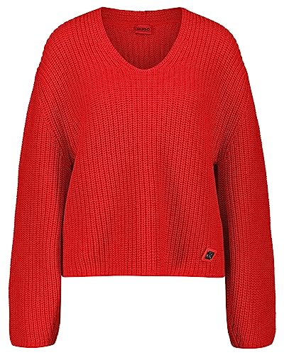 HUGO Damska bluza z dzianiny w kolorze różowym, Open Pink, XS