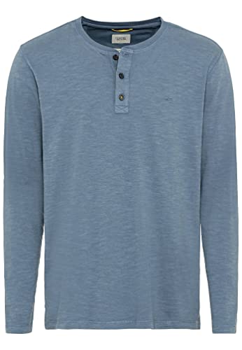 camel active Męski 409675/1T05 T-shirt męski, niebieski (Stone Blue), S, Stone Blue, S