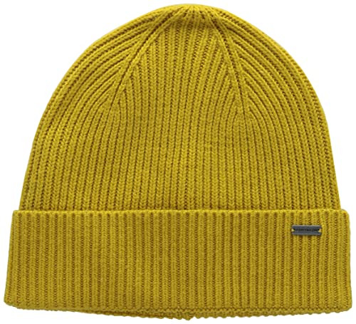 TOM TAILOR Męskie czapka beanie z wełny 1032851, 30028 - Pleasant Yellow, ONESIZE