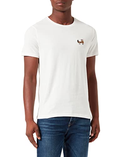 Blend Męski T-shirt 20714562, 110602/śnieżnobiały, L