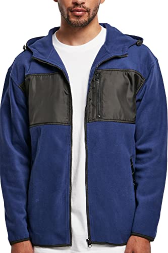 Urban Classics Męska kurtka polarowa z kapturem, niebieski (Kosmiczny Błękit), M