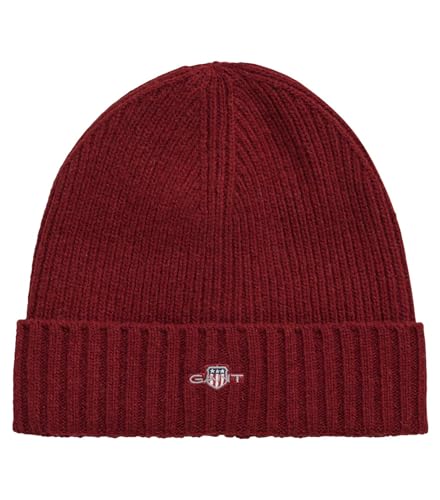 GANT Czapka beanie unisex Shield Wool, Plumped Red, jeden rozmiar