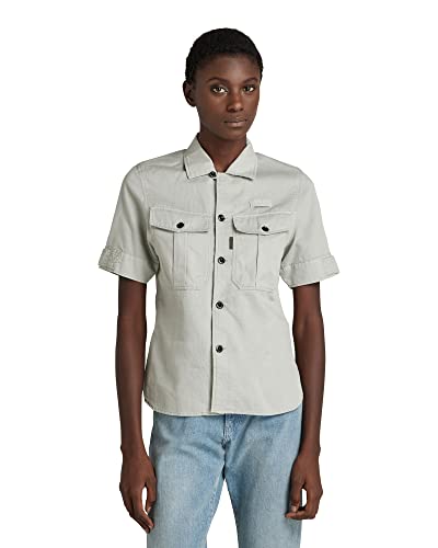 G-STAR RAW Damska koszulka Officer Ss Blouse, szary (Mineral Gray D125-c958), S