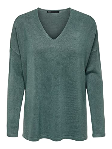 ONLY Damski sweter ONLAMALIA L/S V-Neck CC KNT, zielony Balsam Green, S, Balsam Green, S