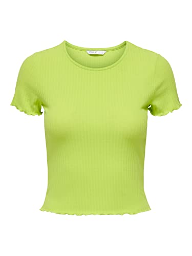 Bestseller A/S Damska koszulka ONLEMMA S/S Short Top NOOS JRS, Lime Punch, XXL, Lime Punch, XXL