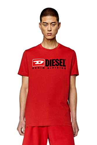 Diesel T-diegor-DIV T-Shirt Koszulka męska, Czerwona wstążka, L