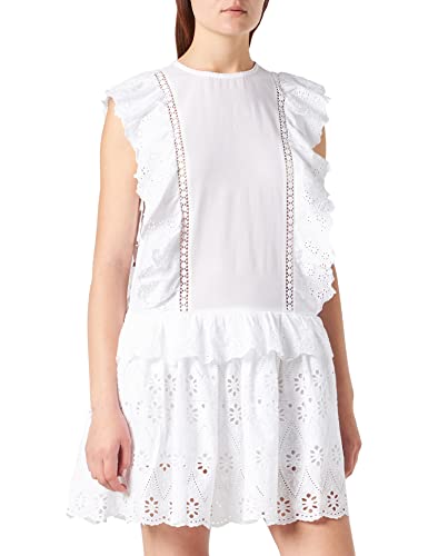Replay Sukienka damska, 1 Biały, XL