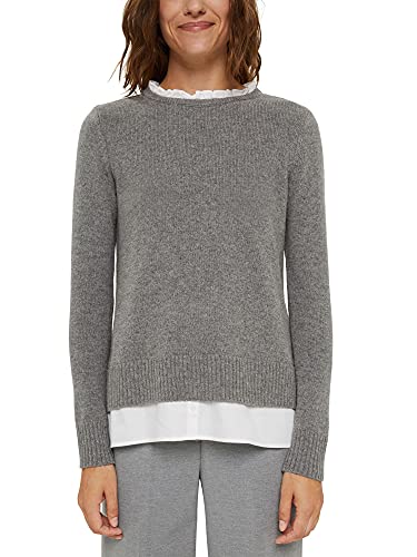ESPRIT Sweter damski, Gunmetal, XS