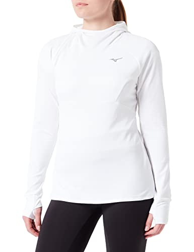Mizuno Damska koszula z kapturem Warmalite Hooded Ls, biały, L