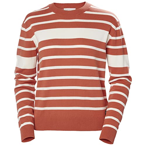 Helly Hansen Damski sweter W Skagen 2.0, terakota paski, L, Paski terakoty, L