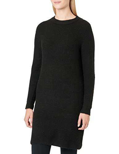 PIECES Damska sukienka PCELLEN LS O-Neck Knit Dress NOOS BC, czarna, L