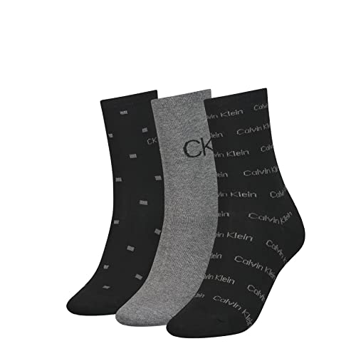 Calvin Klein Damskie skarpety Lurex Gift Box Casual Sock (3 sztuki), Black Combo., rozmiar uniwersalny