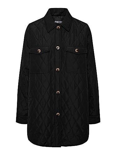 Pieces Pctaylor Quilt Shacket Noos BC Damska kurtka pikowana, czarny, M