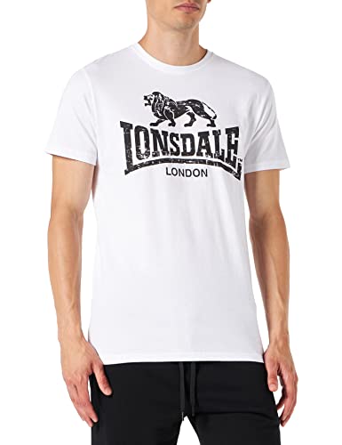 Lonsdale silverhill koszulka męska, biały/czarny, L
