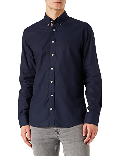 Hackett London Męska koszula flanelowa, granatowa, S