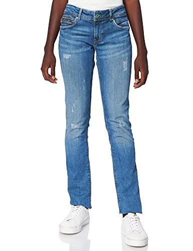 Pepe Jeans Dżinsy damskie męskie slim fit, Niebieski (Whisper Wash Destroy Ww5), 28W x 32L