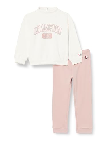 Champion Legacy American Classics TD - Bookstore Logo Ultralight Powerblend Fleece Crewneck Pełna, Off White/Różowy, 12 miesięcy Bimba 0-24 FW23, Off White/Rosa