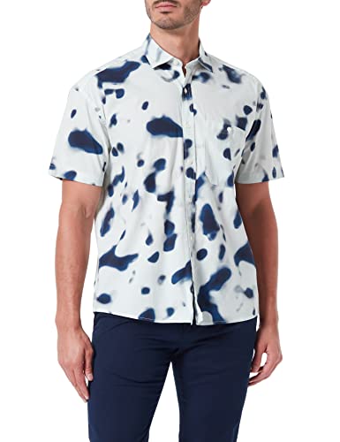 s.Oliver Męska koszula z krótkim rękawem, wełniany biały, S