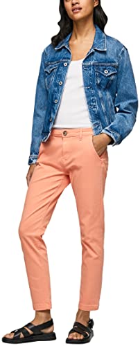 Pepe Jeans Damskie spodnie Maura, Pomarańczowy (brzoskwiniowy), 31W / 34L