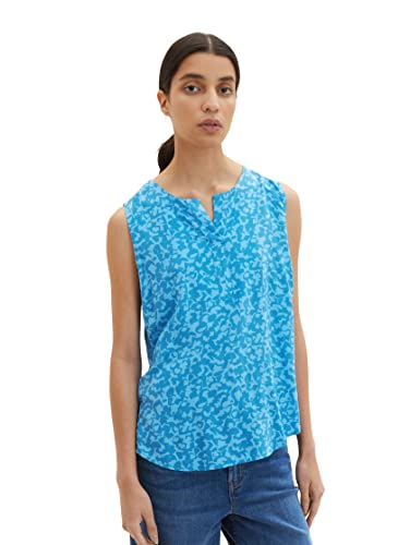TOM TAILOR Damski Bluzka 1035254, 31746 - Blue Geo Design, 42
