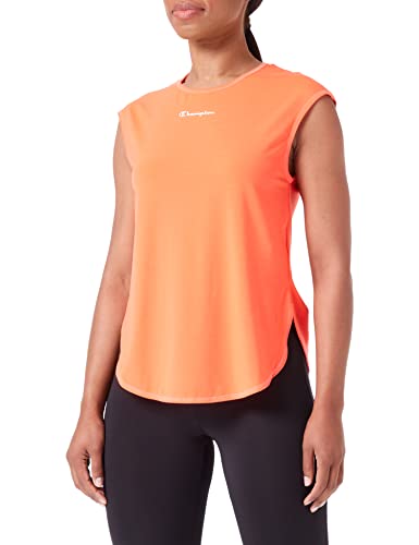 Champion Damska koszulka Athletic C-tech Quick Dry Metallic Small Logo S/S, Róża truskawkowa, L