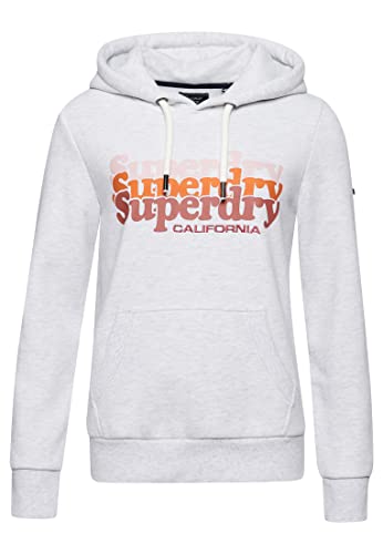 Superdry Vintage Scripted Infill Hood Bluza damska, Ice Marl, 32
