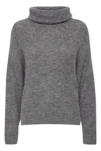 ICHI Sweter damski Ihkamara Rn, 200319/Dark Grey Melange, S