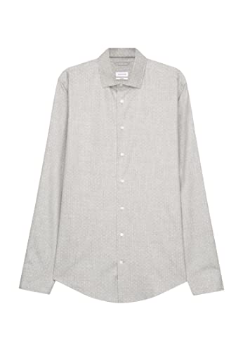 Seidensticker Męska koszula biznesowa – koszula bez prasowania o prostym kroju – Shaped – długi rękaw – kołnierz Kent – 100% bawełna, szary, 42