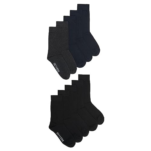 ONLY & SONS ONSFINCH Basic skarpetki, 10 par noos, Czarny/opakowanie: 2 DGM 3 DARK NAVY 5 BLACK, rozmiar uniwersalny