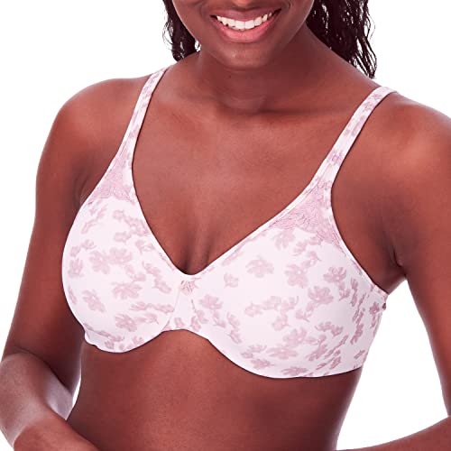 Bali Damski biustonosz z fiszbinami Passion for Comfort Minimizer, Biały kwiatowy nadruk, 85D