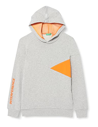 United Colors of Benetton Chłopięca bluza, Melange Light Grey 501, 110 cm