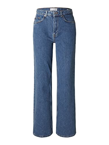 SELECTED FEMME Klasyczne dżinsy damskie Wide Fit, niebieski (medium blue denim), 26W / 32L