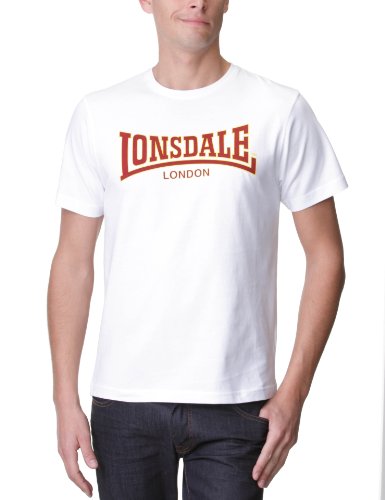 Lonsdale Męska koszulka z długim rękawem Classic Slimfit, biały, 3XL