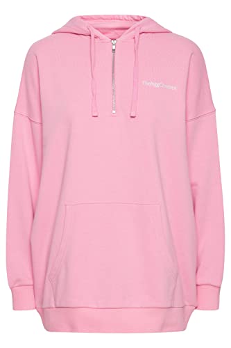 THEJOGGCONCEPT JCSAFINE damska bluza z kapturem, z zamkiem błyskawicznym, kieszeń typu kangurka, Rosebloom (152214), XS