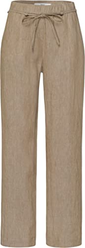 BRAX Damskie spodnie lniane w stylu Farina, Sand, 31W / 32L